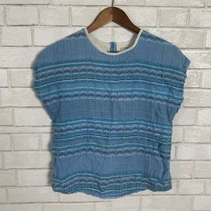 Ace & Jig blue peasant top small